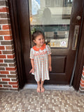 Little Autumn Bloom Dress: Orange Multi