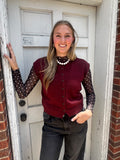 Now or Never Cardigan Top: Wine