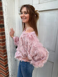 Pretty Party Fringe Top: Blush