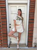 Game Day Pennant Tee: Natural Leopard