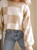 Restocked Check Me Out Sweater: Tan Mix