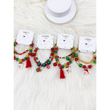 Christmas Theme Bracelet with Charm and Tessel: MIX COLOR