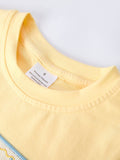 "MAMA'S BESTIE " Boys' Set: Yellow/Blue