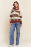 HoHoHo Sweater: Olive/Red