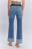 Camden Cuffed Denim: Medium Wash
