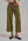 Falling for Dots Pants: Olive/ Cream