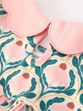 Petal Princess Dress: Emerald/Pink