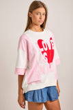 Love Is Kind Top: Light Pink Mix