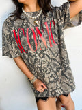 Iconic Vintage Rattlesnake Tee: Large