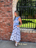 Polka Dot Dolly Dress: Blue/Navy