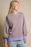 Serene Stripe Pullover: Lavender