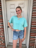 Cute & Casual Top: Turquoise