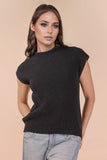 Knitted Ease Top: Black