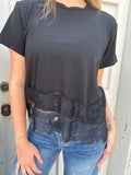 Luxe Lace Top: Black