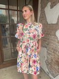 PLUS Rose Harmonies Dress: Multi