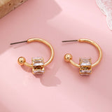 Crystal Climber Earrings: Gold
