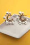 All About Pearls Hoop Earrings: Gold