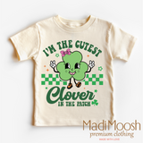 I'm The Cutest Clover Kids Tee: Off-White