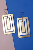 Geo Two Tone Earrings: Multi