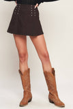 The Ship Has Sailed Skort: Dark Brown