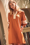 Autumn Aura Dress PLUS: Rust Brown