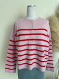 Sweet Stripes Top: Pink/Red