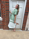 Sail Away Together Dress: Sage Combo
