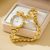 Fashionably Late Watch: Gold/White