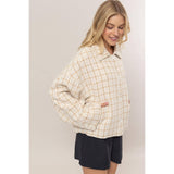 Briar Check Jacket: Cream