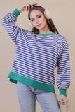 Serene Stripe Pullover: Lavender