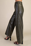 Allie Pleather Pants: Olive