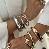 Teardrop Bangle: Silver