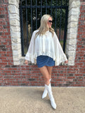 Western Charm Blouse: Ivory