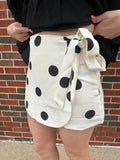 Dalmatian Creation Skort: Ivory/ Black