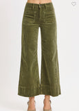Couture Cord Patch Pocket Jeans: Olive