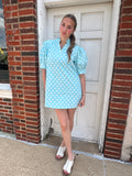 Prim & Proper Mini Dress: Sky