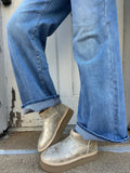 Room Service Boots: Washed Gold Metallic
