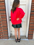 Wrap Me Up Sweatshirt: Red