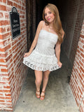 Early Access Eyelet Dress: White
