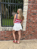 All-American Stars and Stripes Tank Top: Red