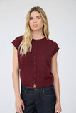 Now or Never Cardigan Top: Wine