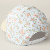 MAMA Embroidered Trucker Hat: Blue/Beige