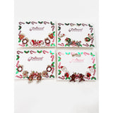 Cute Christmas Theme Sparkly Earrings: Multi-Color
