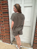 Changing Seasons Striped Set: Olive/ Pink