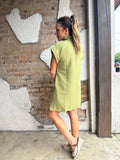 Normalize Scallops Dress: Green