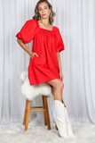 Ready To Walk Dress: Red