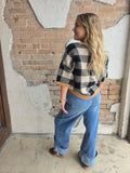 Checkmate Top: Black/Oatmeal