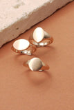 Trip Flat Emblem Rings: Gold