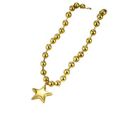 Puffy Star Necklace: Gold