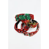 Plaid and Proper Christmas Headband: Red/Green